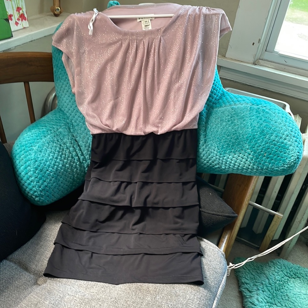 A nice sequence top ruffle bottom dress